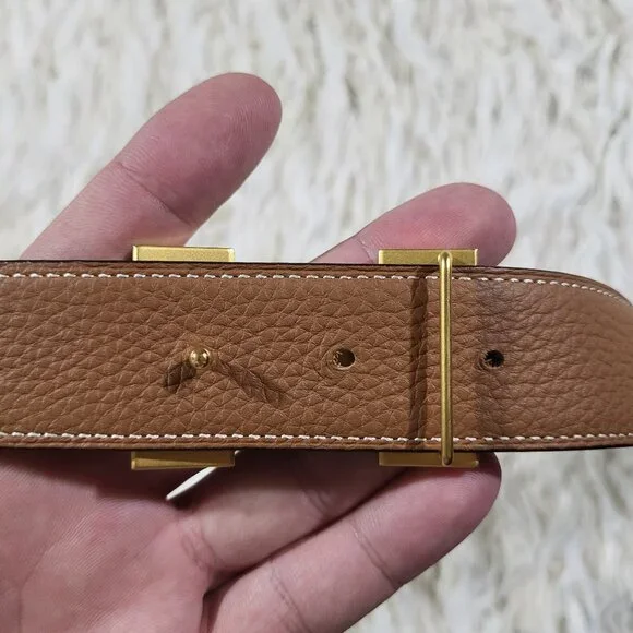 Hermès Reversible Black/Brown Constance H Belt #85 Brushed Gold Buckle - Picture 9 of 12